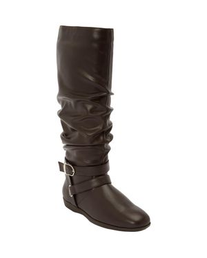Comfortview The Arya Wide Calf Boot - Brown