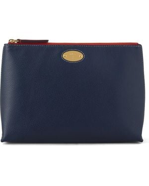 Mulberry Plaque Cosmetic Pouch - Blue