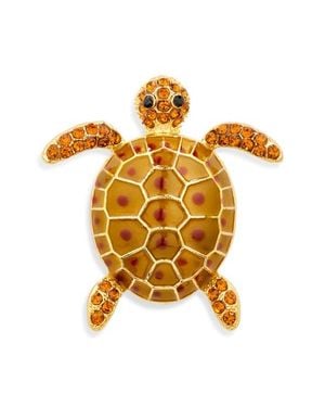 CLIFTON WILSON Turtle Lapel Pin - Metallic