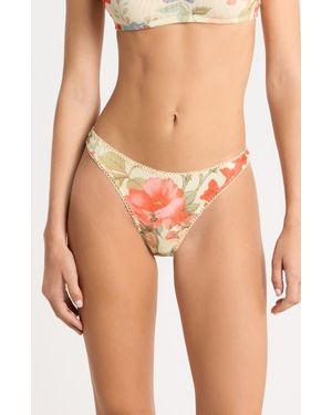 Kilo Brava Floral Lace Thong - Pink