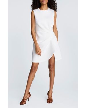 Kenneth Cole Drape Pleated Sleeveless Dress - White