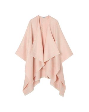Burberry Check Wool Cashmere Cape - Pink