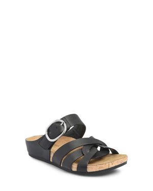 Comfortiva Gianna Platform Wedge Slide Sandal - Black