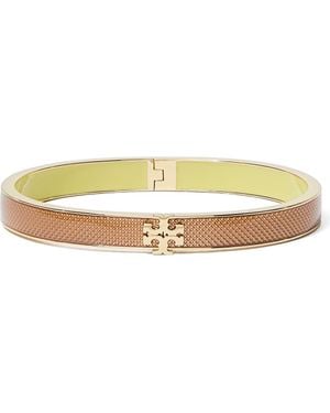 Tory Burch Guilloche Enamel Bracelet - Metallic