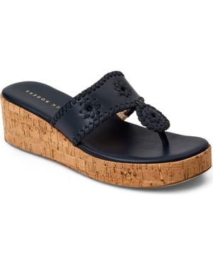 Jack Rogers Jacks High Wedge Sandal - Blue