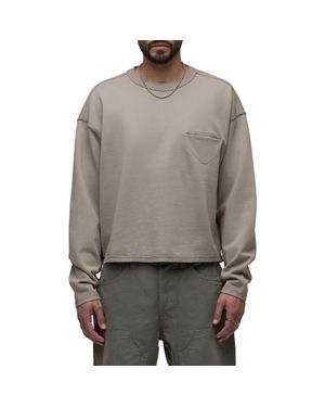Hudson Jeans French Terry Crewneck Sweatshirt - Gray