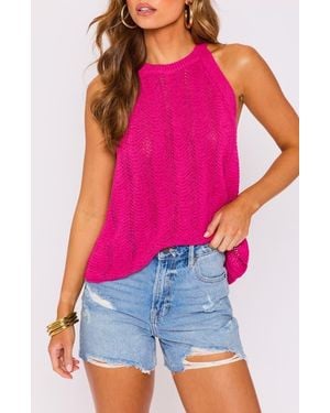 Vici Collection Verona Sleeveless Sweater - Purple