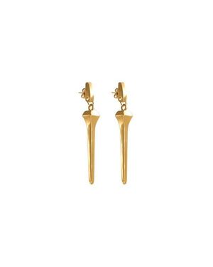 CXC Diamond Nail Earrings - Metallic