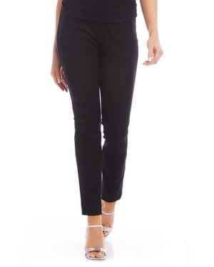 Fifteen Twenty Jane Ankle Zip Twill Slim Straight Leg Pants - Black