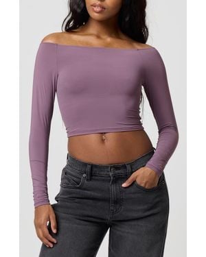 Florence By Mills Softie Flex Long Sleeve Top - Purple