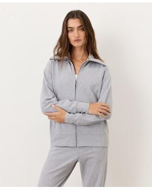 Pact Cloudknit Zip Jacket - Gray