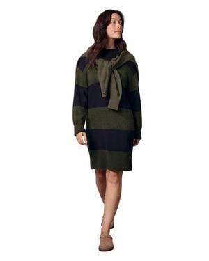 Celtic & Co. Merino Stripe Dress - Black