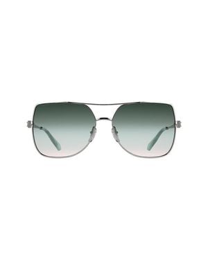 Kendra Scott Davie 60Mm Gradient Aviator Sunglasses - Green