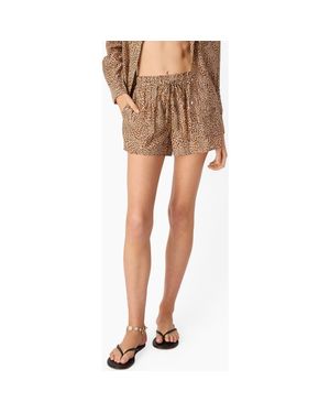 Cami NYC Cotton & Silk Drawstring Shorts - Natural