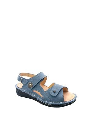 Finn Comfort Barbuda Ankle Strap Slide Sandal - Blue