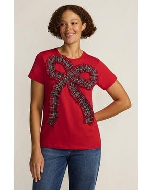 Lands' End Relaxed Supima Cotton Crew Neck T-Shirt - Red
