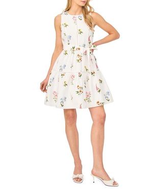 Ted Baker Rena Print Tie Waist Dress - White