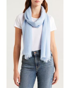 Nordstrom Textured Cashmere Scarf - Blue