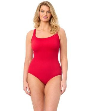 Anne Cole Fits Most One Piece Swimsuit - Red