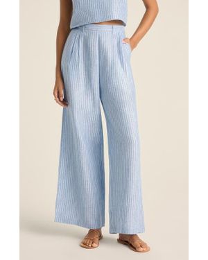 Vitamin A The Getaway Linen Cover-Up Pants - Blue