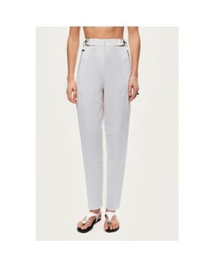 Nocturne High-Waist Tailored Tapered Pants - White