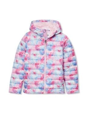 Lands' End Kids Thermoplume Packable Hooded Jacket - White