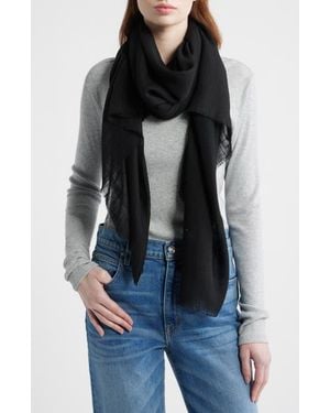 Treasure & Bond Lighweight Sequin Fringe Scarf - Black