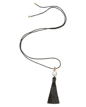 Jennifer Behr Francine Tassel Pendant Necklace - White