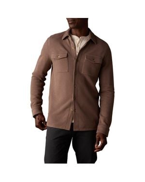 The Normal Brand Looped Terry Button-Up Shirt - Brown