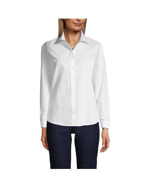 売れ筋商品|||ランズエンド カットソー トップス レディース Women's No Iron Boxy Cropped Shirt White Women's No Iron Boxy Cropped Shirt | Lands' End