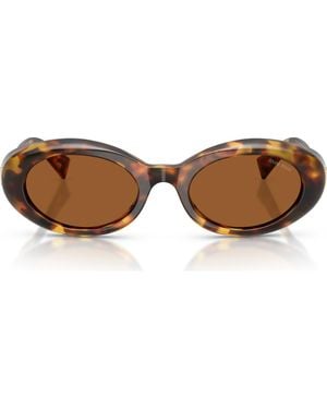 Miu Miu 52Mm Oval Sunglasses - Brown