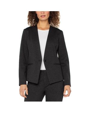 Liverpool Los Angeles Fitted One-Button Blazer - Black