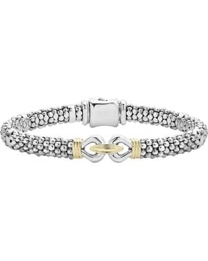 Lagos Derby Fluted Two-Tone Rope Bracelet - Metallic