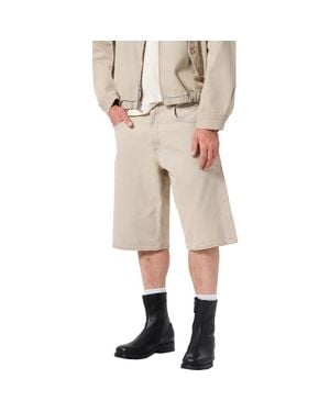 Agolde Fusion Slouchy Denim Skater Shorts - Natural