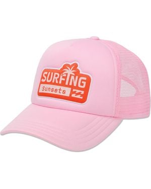 Billabong Embroidered Trucker Hat - Pink
