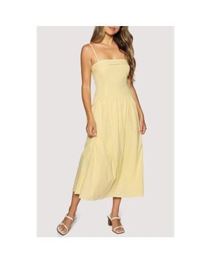 Lost + Wander Sunlit Whimsy Cotton Midi Dress - Yellow