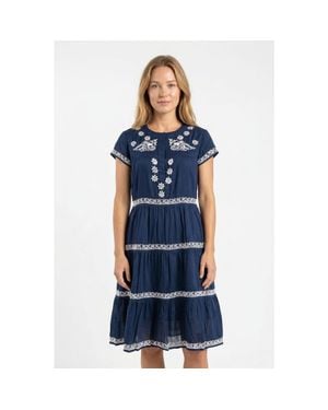 Ro's Garden Melanie Short Dress - Blue