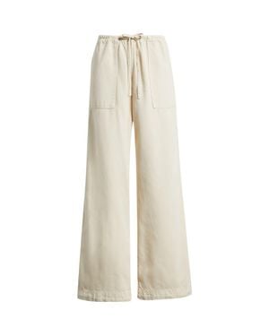 Rag & Bone Claire Cotton Blend Wide Leg Pants - Natural