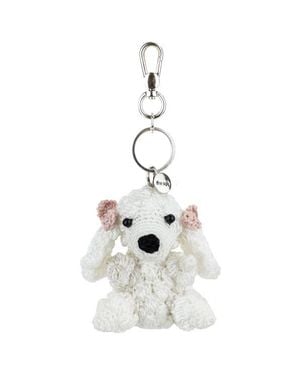 The Sak Yarnicharmz Hand Crochet Dangle - White