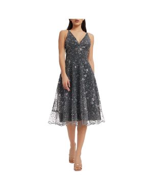 open lace back dress Dress The Population Women's Maddox Short-Sleeve Mini Dress - Sage