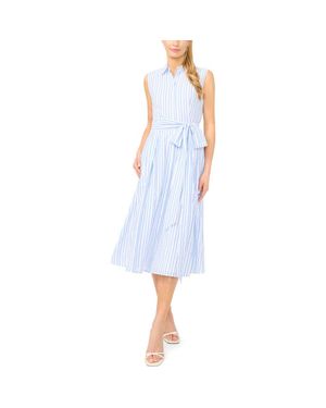 Ted Baker Charlie Stripe Seersucker Midi Dress - Blue