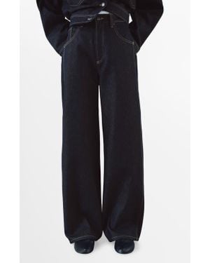Mango High Waist Balloon Jeans - Blue