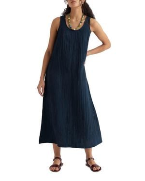 Seasalt Cornwall Helleborne Sleeveless Organic Cotton Dress - Blue