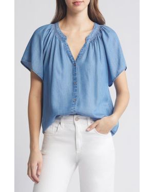 Beach Lunch Lounge Lora Denim Top - Blue