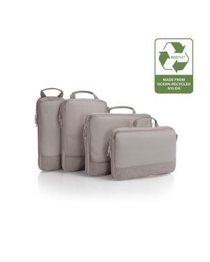 Heys Ecotex Compression Packing Cube 4 Piece Set - Gray