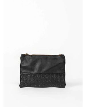 Deux Mains Woven Pouch - Black