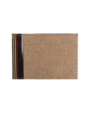 Kai & Vrosi Leather Canvas Cardholder - Brown