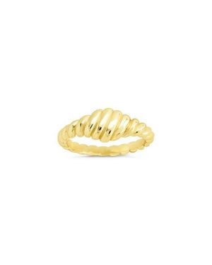 Sterling Forever Paula Ribbed Ring - Metallic
