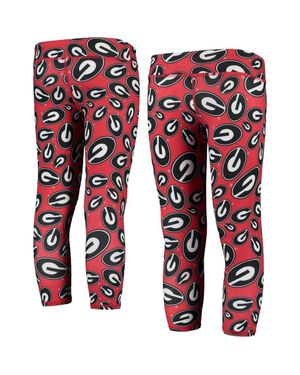 ZooZatZ Girls Youth Georgia Bulldogs Stacked Mascot Leggings - Red
