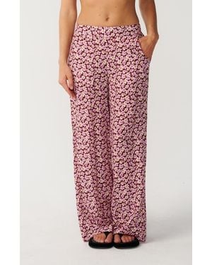 Rip Curl Party Wave Floral Wide Leg Beach Pants - Red